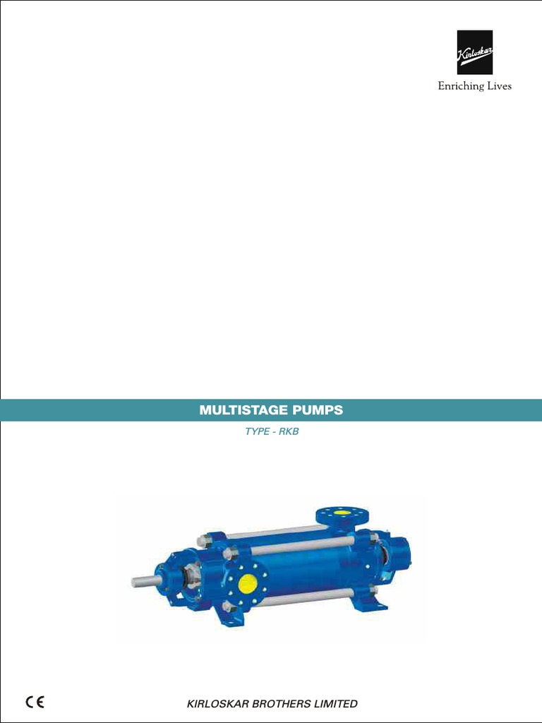 Multistage Pumps: Kirloskar Brothers Limited | PDF | Bearing ...