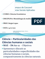 MAE - D06 A11-12 - Ciência - Particularidades das ciências humanas e sociais