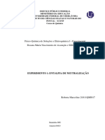 Relatório 2 - Físico Química de Soluções e Eletroquímica - Entalpia de Neutralização
