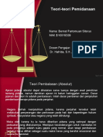 Teori-Teori Pemidanaan. PPT. Hukum Panitensier