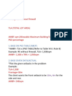 Problem: TLA 1,500sqm Frontage 30m Through Lot Without Firewall Tla (Total Lot Area) AMBF SQM (Allowable Maximum Building Footprint) / PSO Percentage