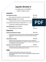 Alejandro Briceño H Resume