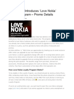 Nokia India Introduces Love Nokia' Loyalty Program - Promo Details