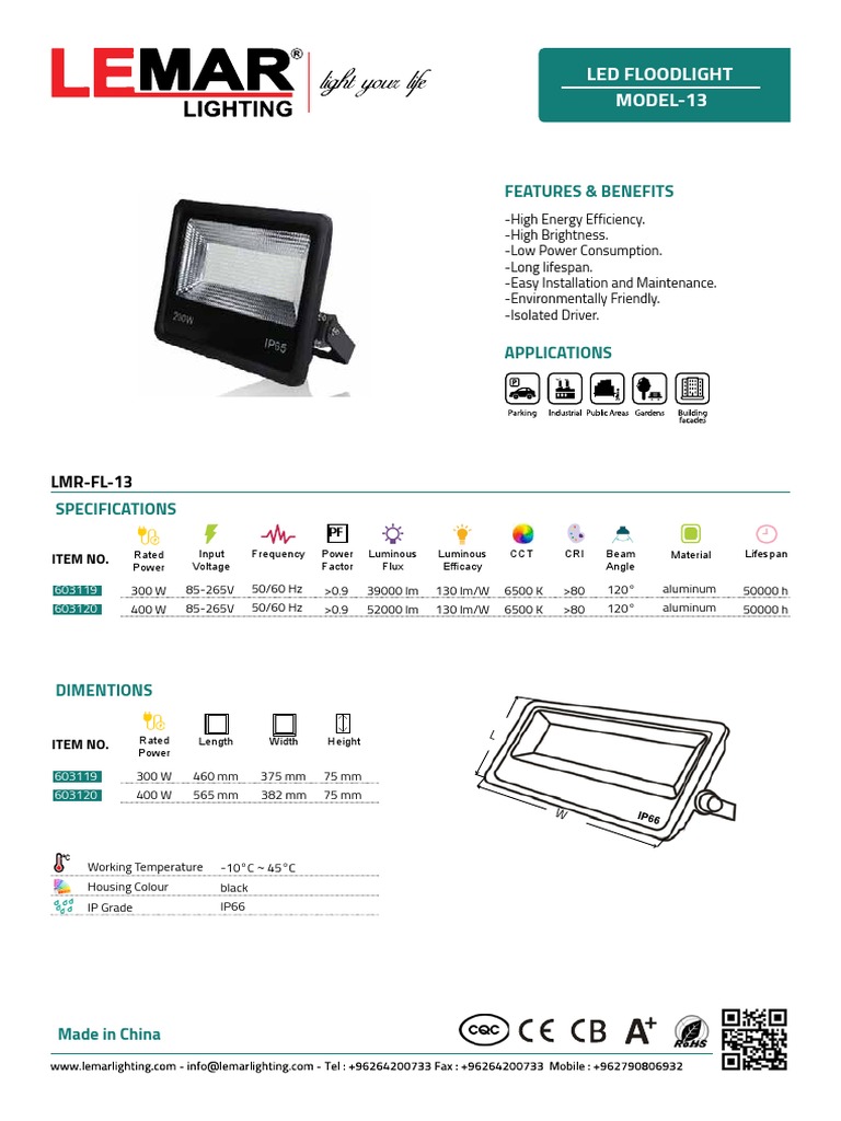 LED Stage Floodlight Specifications | PDF | Electronics | Electrical ...