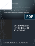 Enviromental Forces and Scanning