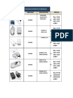 Catalogo Cargadores Originales y Tipo Agosto 2021 Mayorista