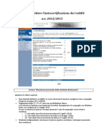 Guida autocertificazione a.a. 2012/2013