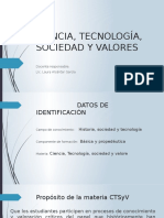 Ciencia Tecnologia Sociedad y Valores Presentacion