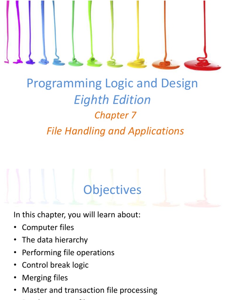 Programming Logic and Design: Eighth Edition | PDF | Computer File | Byte