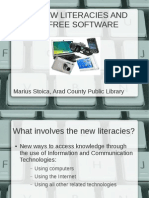 The New Literacies and The Free Software: Marius Stoica, Arad County Public Library