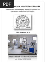 Download ME 2256 - Strength of Materials - Lab Manual by Mohan PrasadM SN56128620 doc pdf