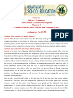 Class: +2 Subject: Economics Part: Indian Economic Development Chapter-5 Economic Reforms Since 1991 or New Economic Policy Assignment No. 25-31