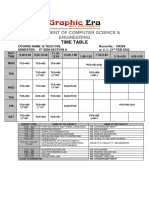 Department of Computer Science & Engineering: Time Table