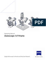 Axioscope 5/7/vario: Operating Manual