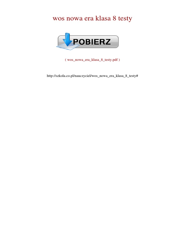 Wiedza O Społeczeństwie Klasa 8 Pdf