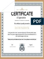 Customer Certificate of Appreciation Template