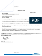 Appointment Letter 20-September-2021 Mr. G. S.Mahesh: For HCL Technologies Limited