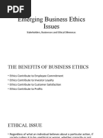 CH 3 Emerging Business Ethics Issues