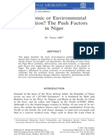 Economic or Environmental Migration? The Push Factors in Niger