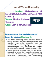 International Law and The Use of Force by States