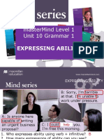 Mastermind 1 Unit 10 Grammar 1