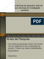 Métodos e Técnicas de Pesquisa: Tipos de Pesquisa e Técnicas de Investigação Científica