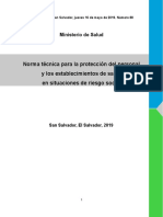 Norma Técnica para La Protección Del Personal y Los Establecimientos de Salud en Situaciones de Riesgo Social