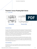 Trunnion Ball versus Floating Ball Valves