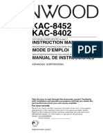 KAC-8452 KAC-8402: Instruction Manual Mode D'Emploi Manual de Instrucciones