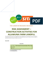 Appendix O1 - Allawuna Landfill Construction Health and Safety Risk Assessment