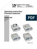Operating Instruction Precision Balances: KERN 440