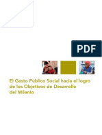 El Gasto Público Social Hacia DES SOST LA PAZ