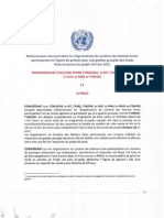 Mémorandum D'accord (MoU) Entre Les Organisations Du Système Des Nations Unies Participantes Et L'agent de Gestion Pour Une Gestion Groupée Des Fonds (ONUSIDA - 2011)