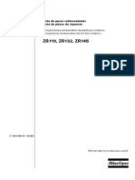 Lista de peças sobressalentes para compressores estacionários de parafusos rotativos ZR110, ZR132, ZR145