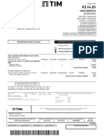 Fatura TIM detalha serviços, impostos e débito automático