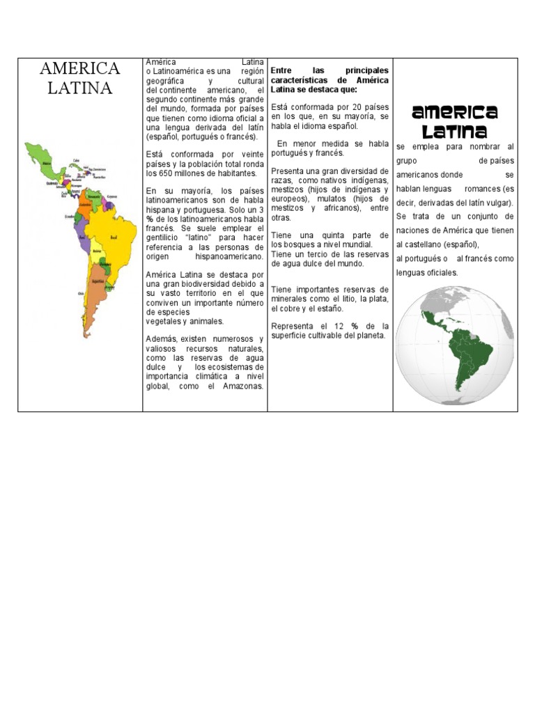 América Latina: Idiomas y Biodiversidad | PDF | Américas | America latina