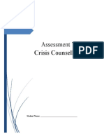 Assessment 7: Crisis Counselling