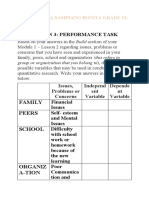 Lesson 3: Performance Task: Family Peers School