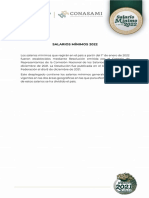 Tabla de Salarios M Nimos Vigentes a Partir Del 1 de Enero de 2022 (1)