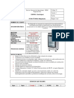 Fichas Tecnicas REFRIGERADOR INDUSTRIAL