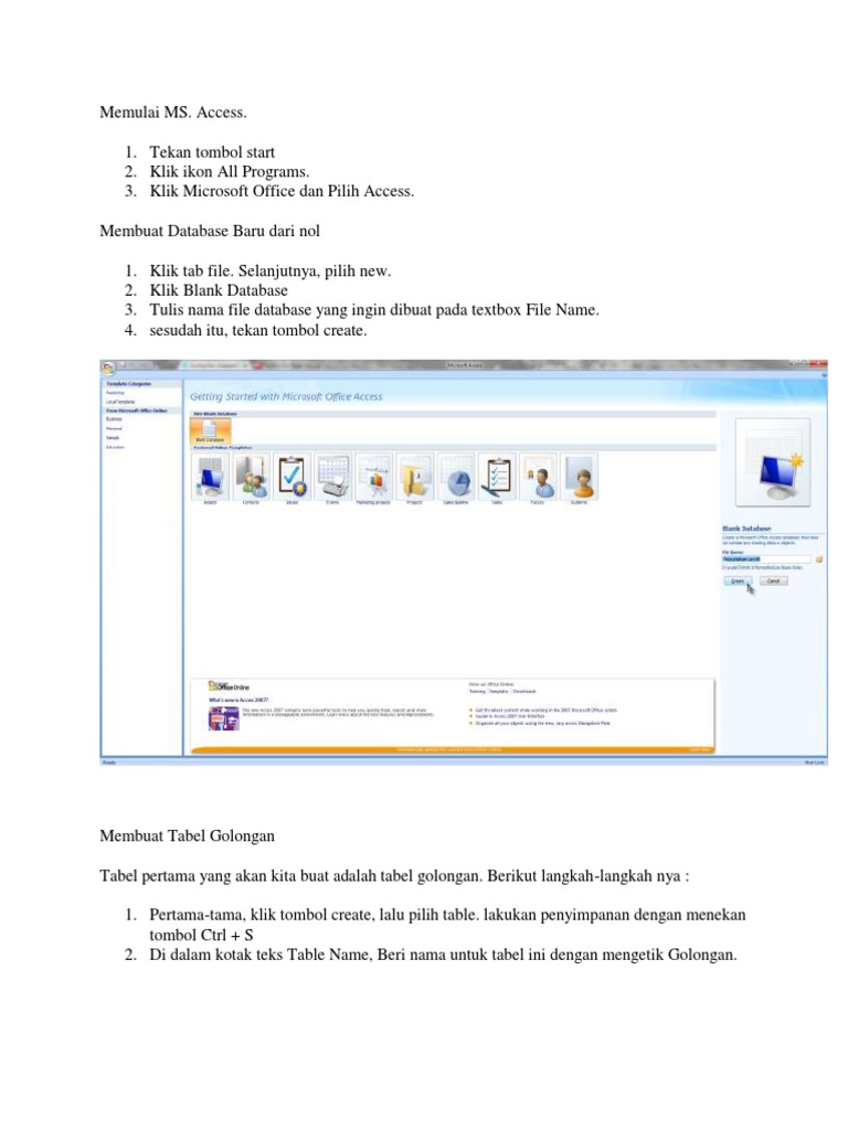 Membuat Aplikasi Perpustakaan Dengan MS. Acces | PDF