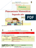 Plan de Matemáticas Febrero Segundo