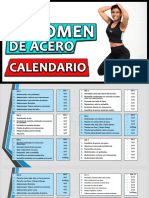 Calendario Abdomen de Acero