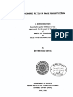 Tomographic Filters in Image Reconstruction: A Dissertation