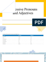 Possessive Pronouns and Adjectives