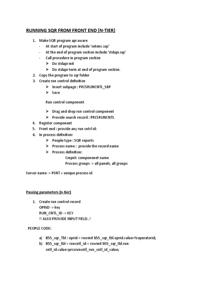 SQR Program Execution Guide | PDF | Computer Data | Areas Of Computer ...