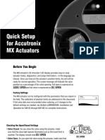 Quick Setup For Accutronix MX Actuators