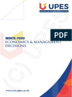 MBCE701D-Economics & Management Decisions