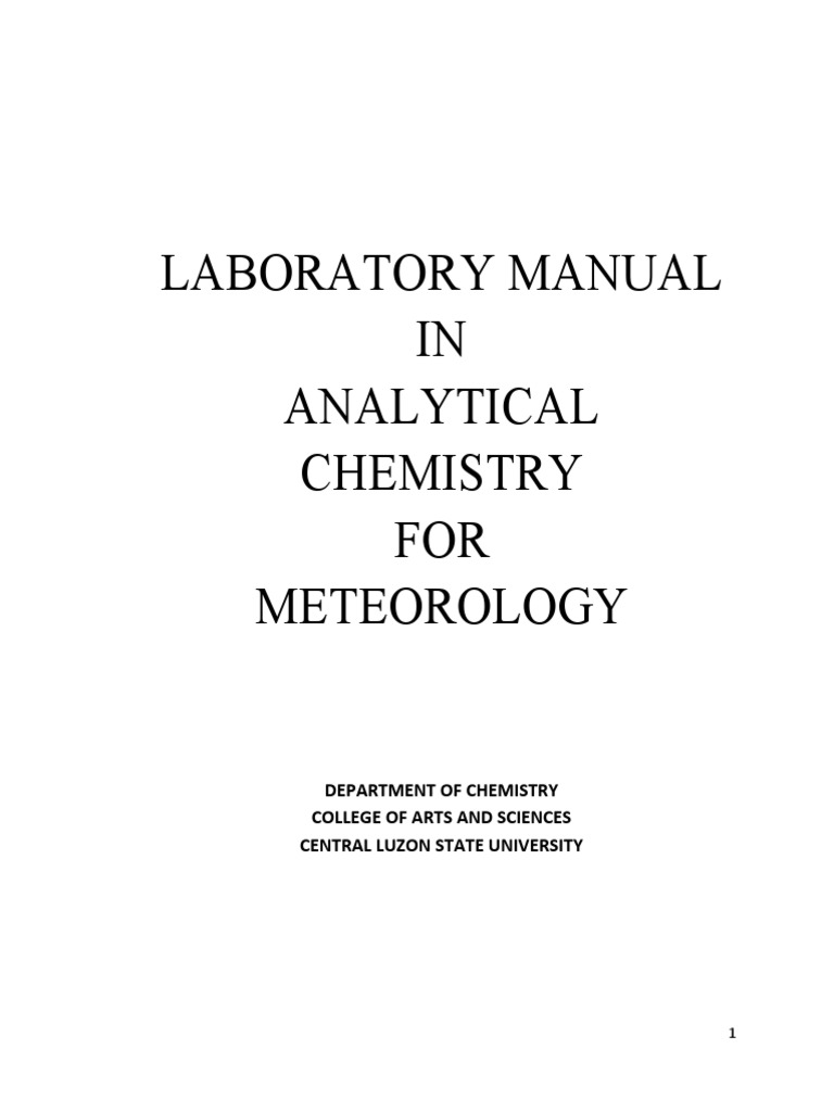 Laboratory Manual Meteorology PDF Significant Figures Accuracy