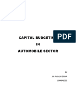 CAPITAL BUDGETING in Automobile Sector